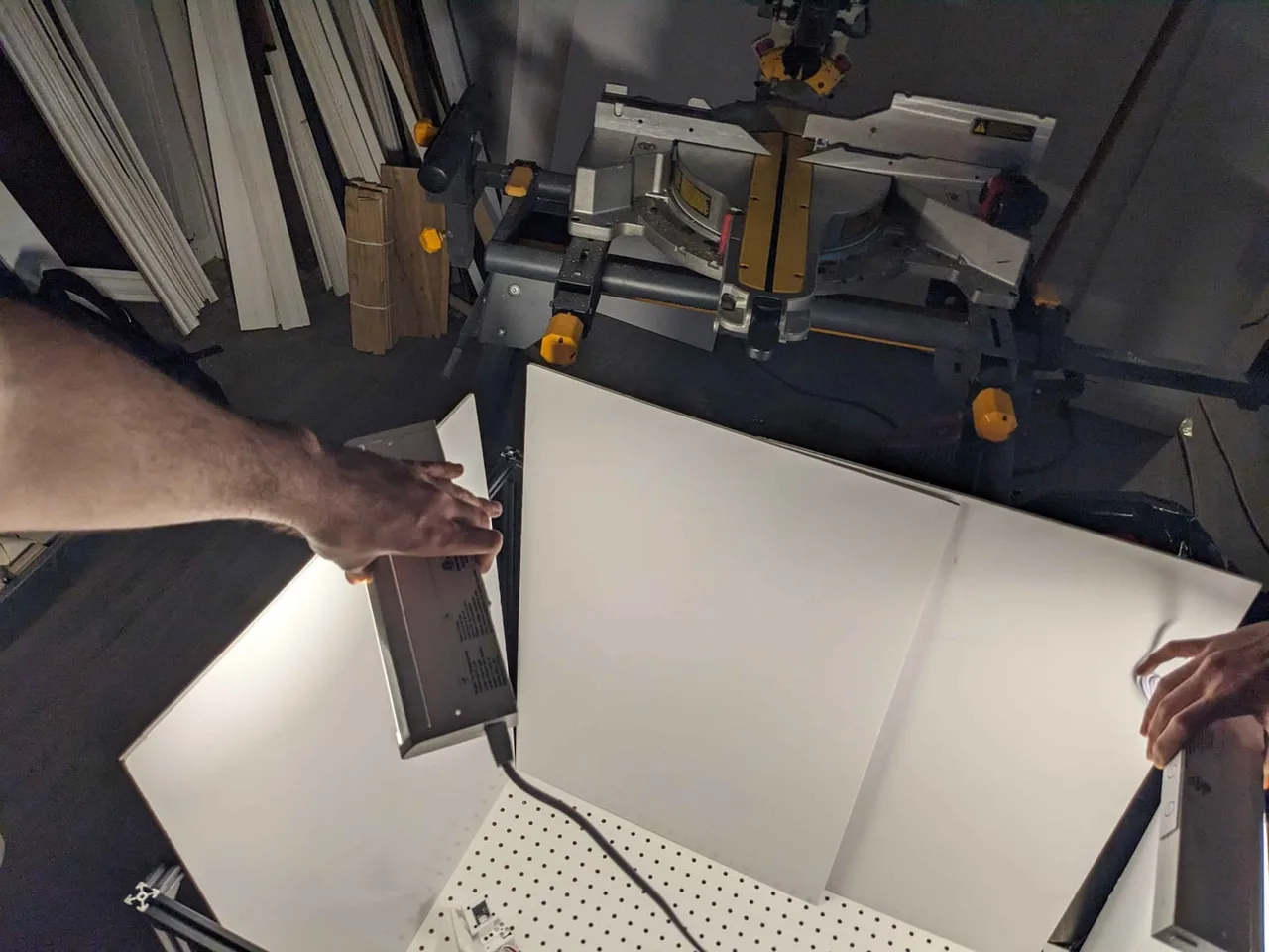 Fitting an LED bar to the top of the frame